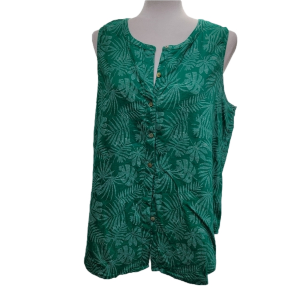 C & C California Sleeveless Linen Buttondown Size Medium